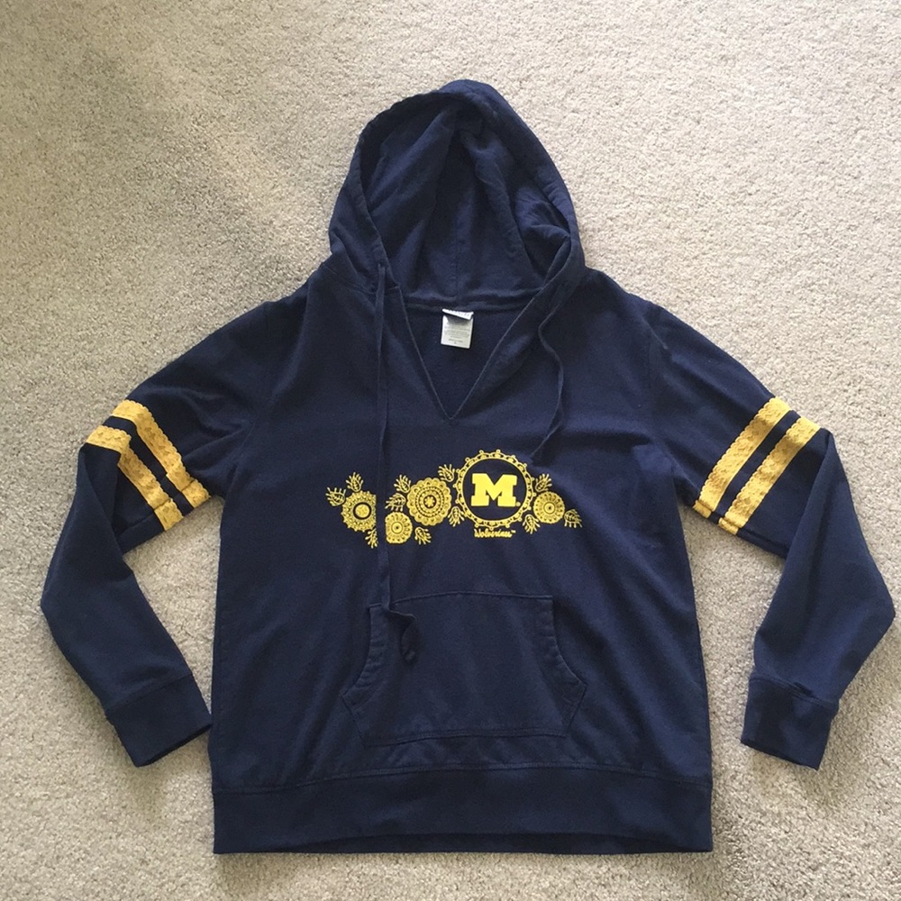 University of Michigan hoodie.